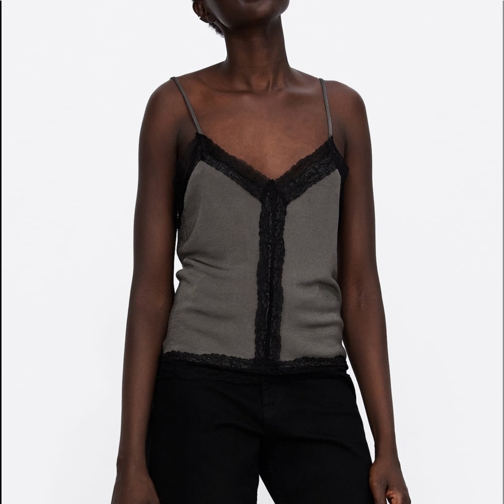 [ZARA]  BRAND NEW LINGERIE-STYLE LACE TOP